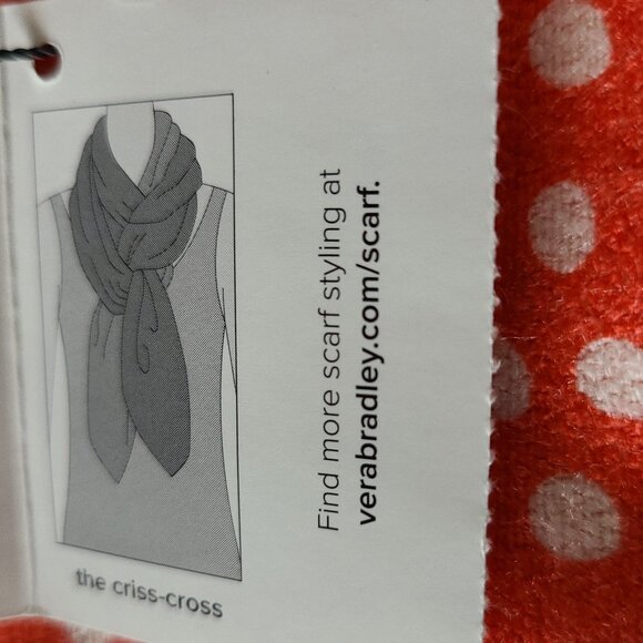 VERA BRADLEY REVERSIBLE SCARF IN CORAL MEADOW 72'' L X 20'' W - Picture 7 of 9